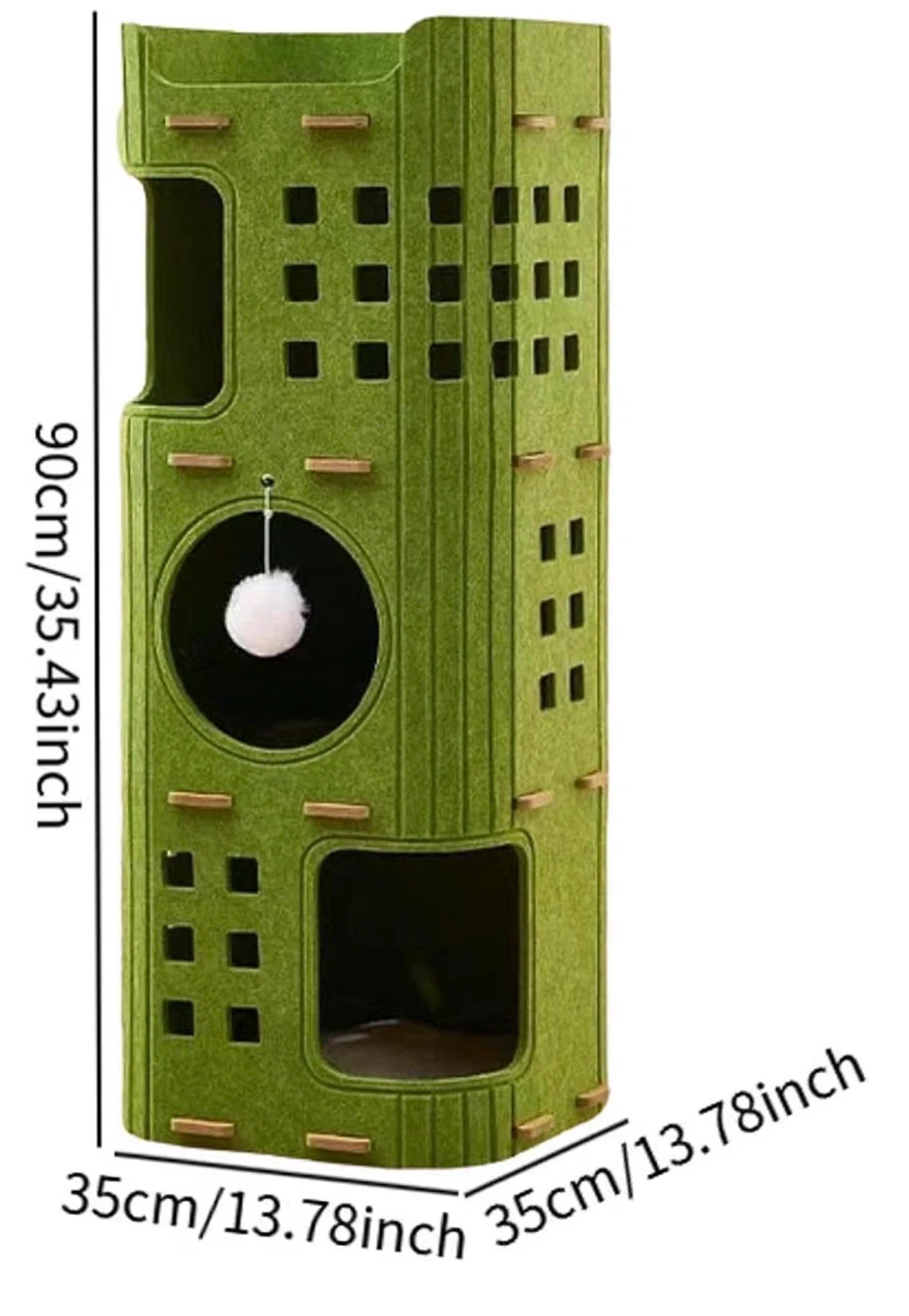 Green Felt Cat Condo Tower - photo 2