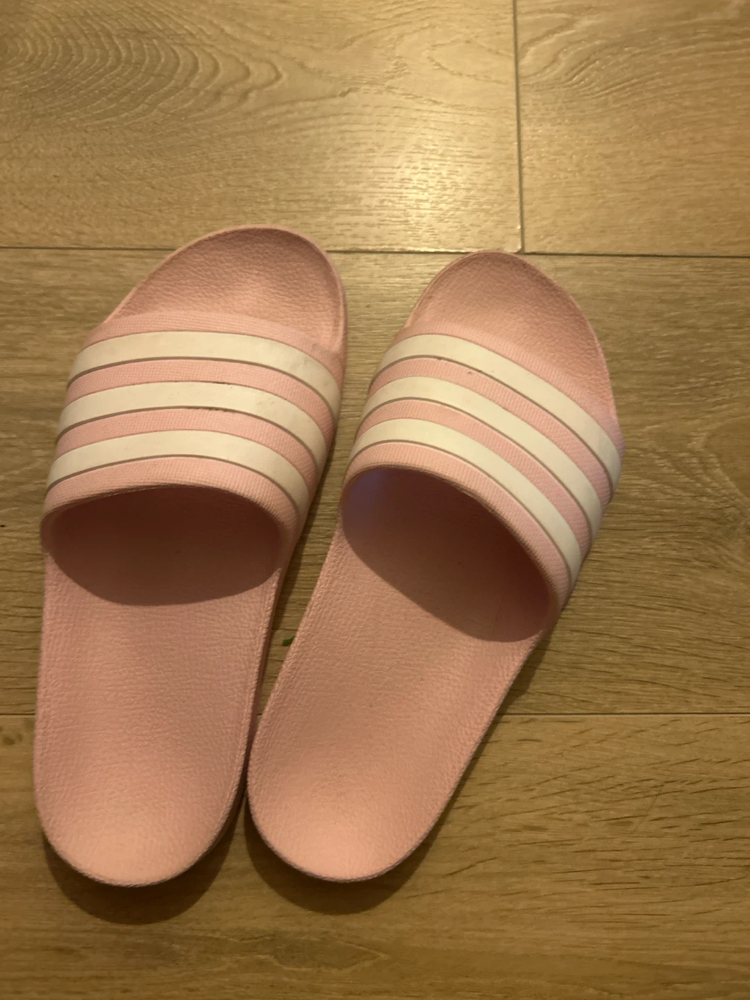 Pink Adidas Slides - Size 6