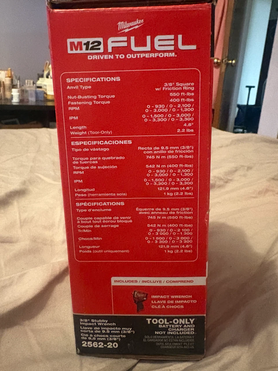 Milwaukee M12 FUEL 3/8" Stubby Impact Wrench Tool Only - photo 3