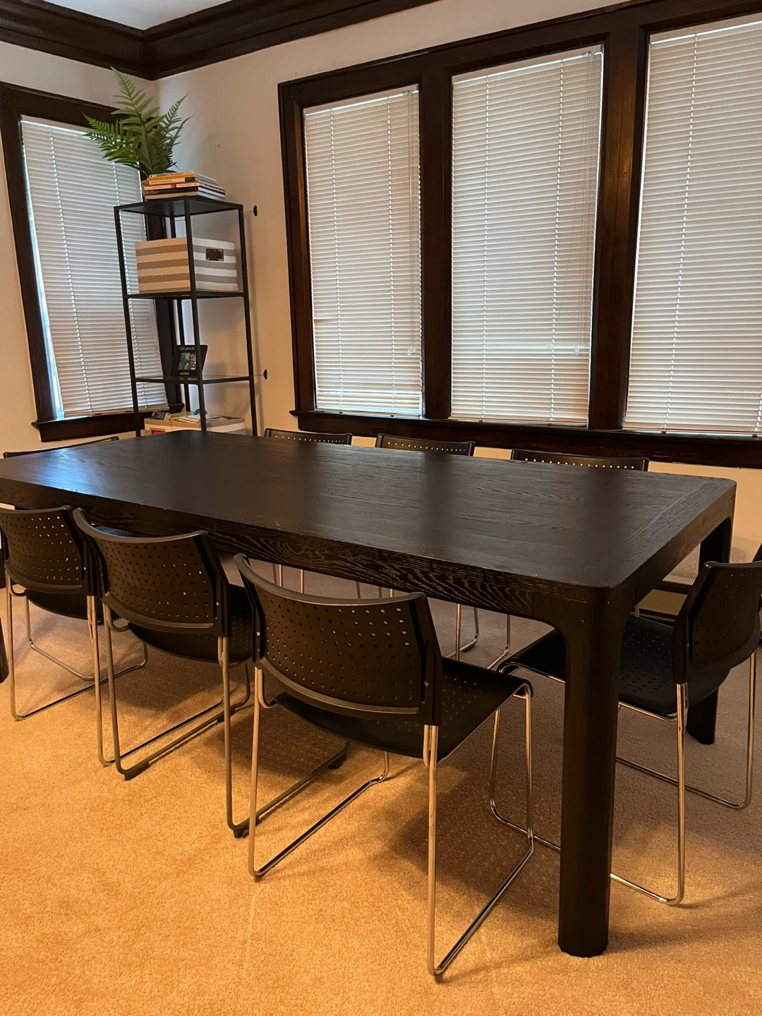 Large Black Dining Table