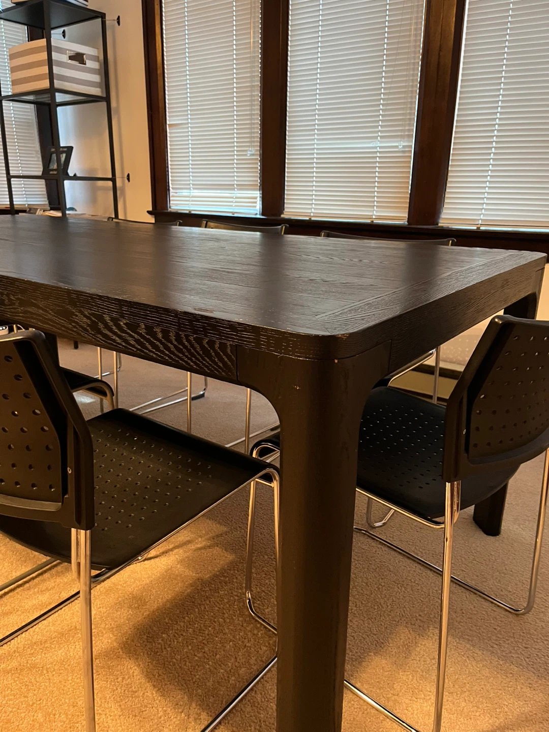 Large Black Dining Table - photo 2