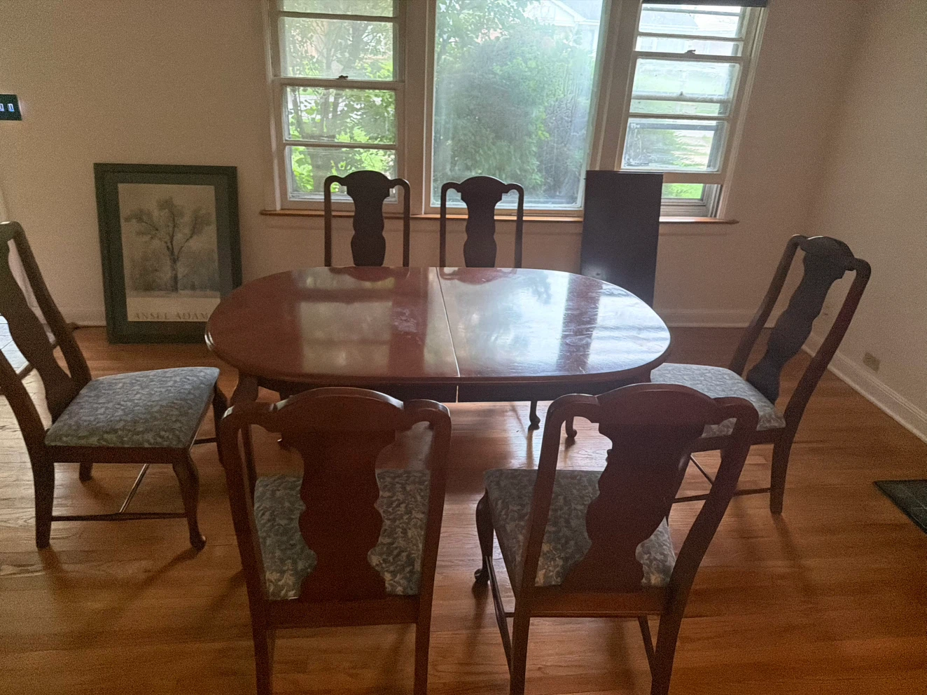 Oval Dining Table with 6 Chairs