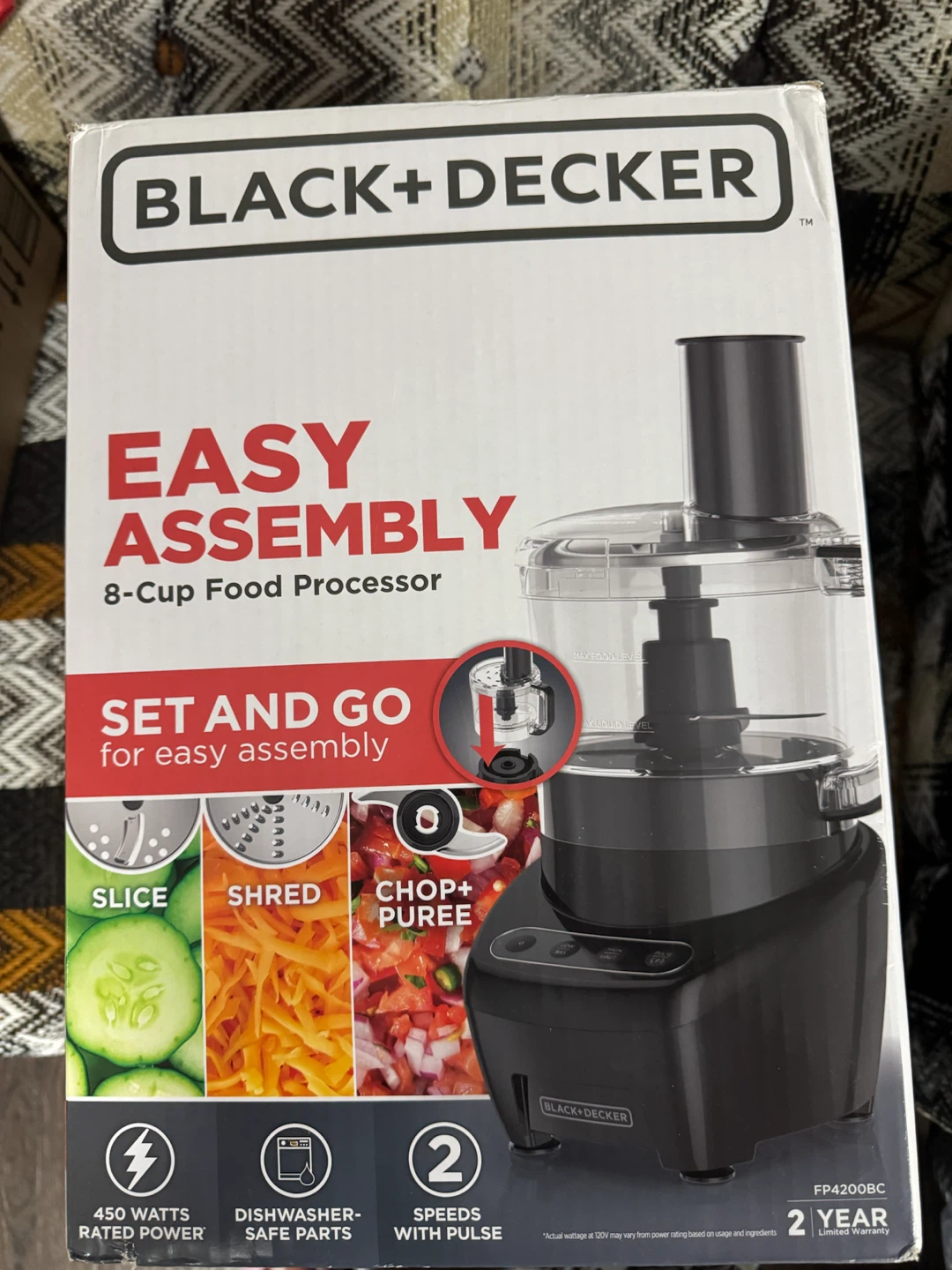 BLACK+DECKER 8-Cup Food Processor