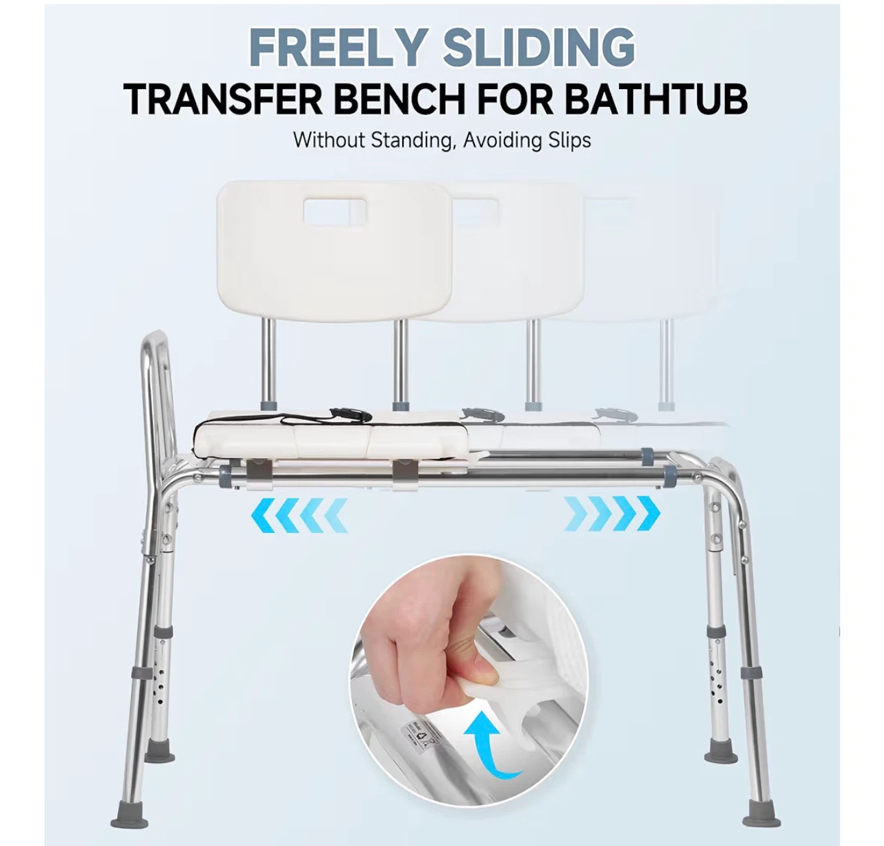 Sliding Tub Bench Shower Chair - photo 4