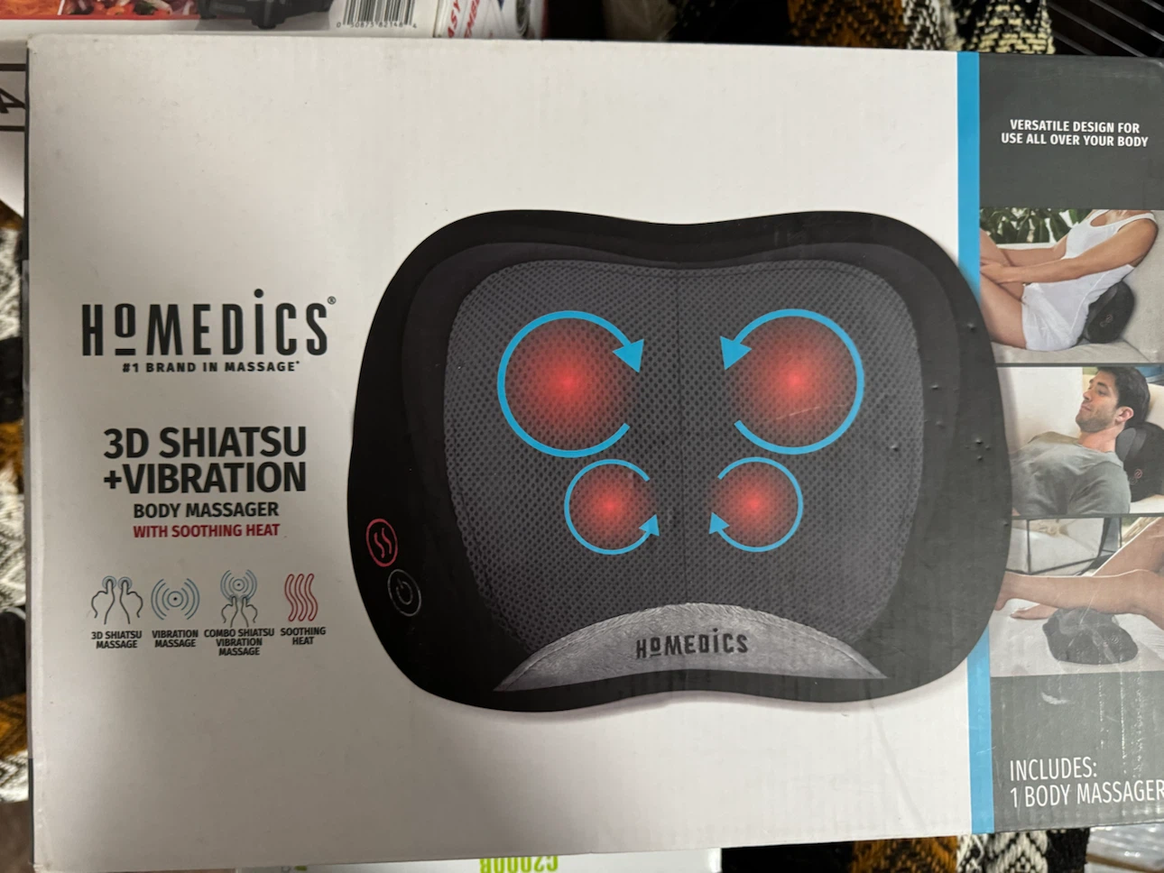 HoMedics 3D Shiatsu + Vibration Body Massager with Heat