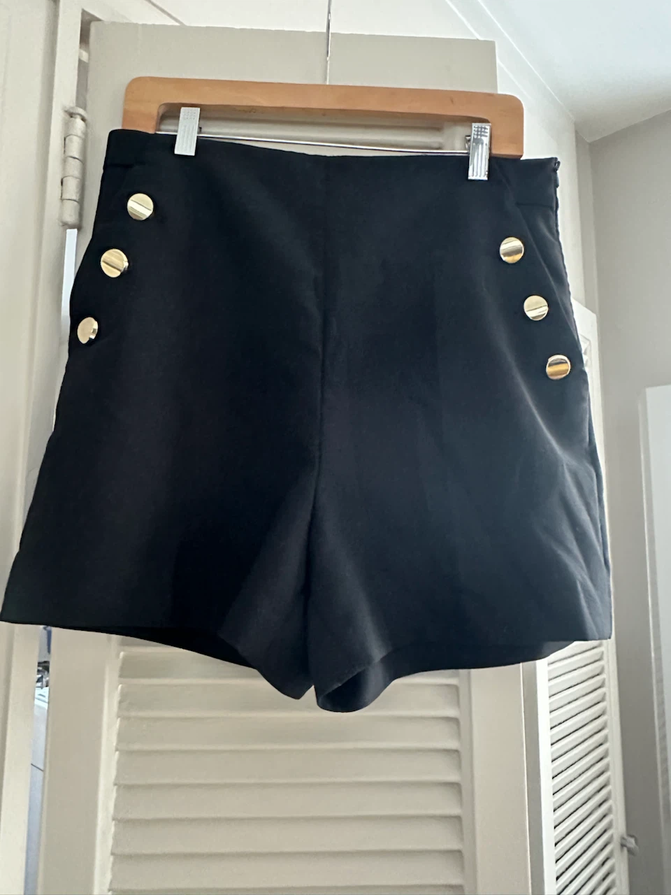 ZARA Black Sailor Button Shorts - photo 2