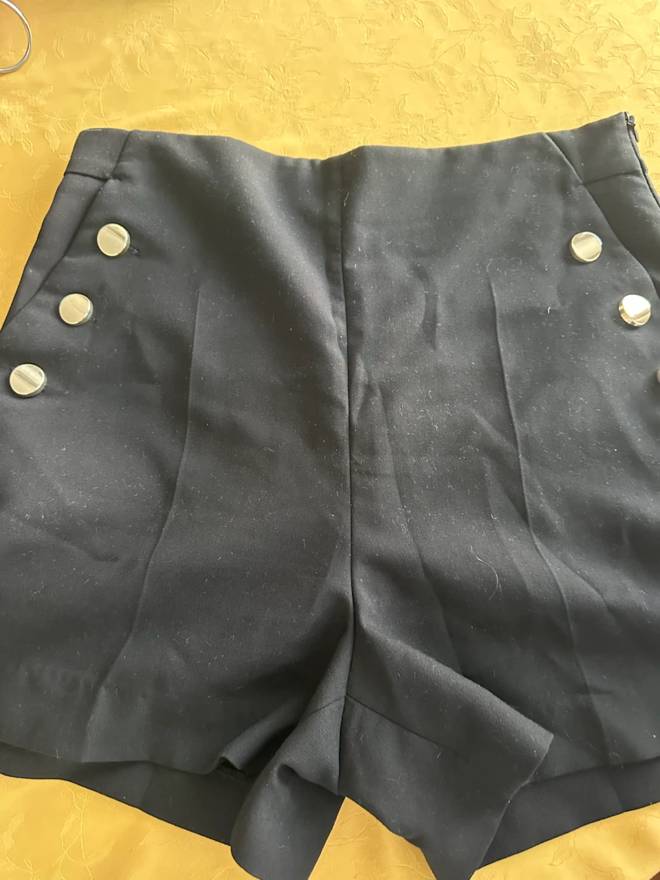 ZARA Black Sailor Button Shorts - photo 3