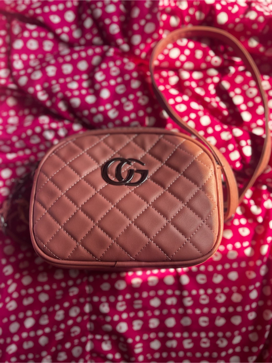 Quilted Crossbody Bag with GG Logo