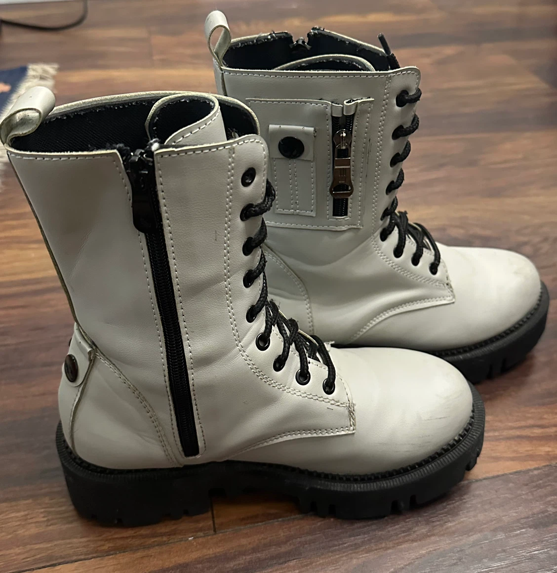 White Combat Boots - photo 2
