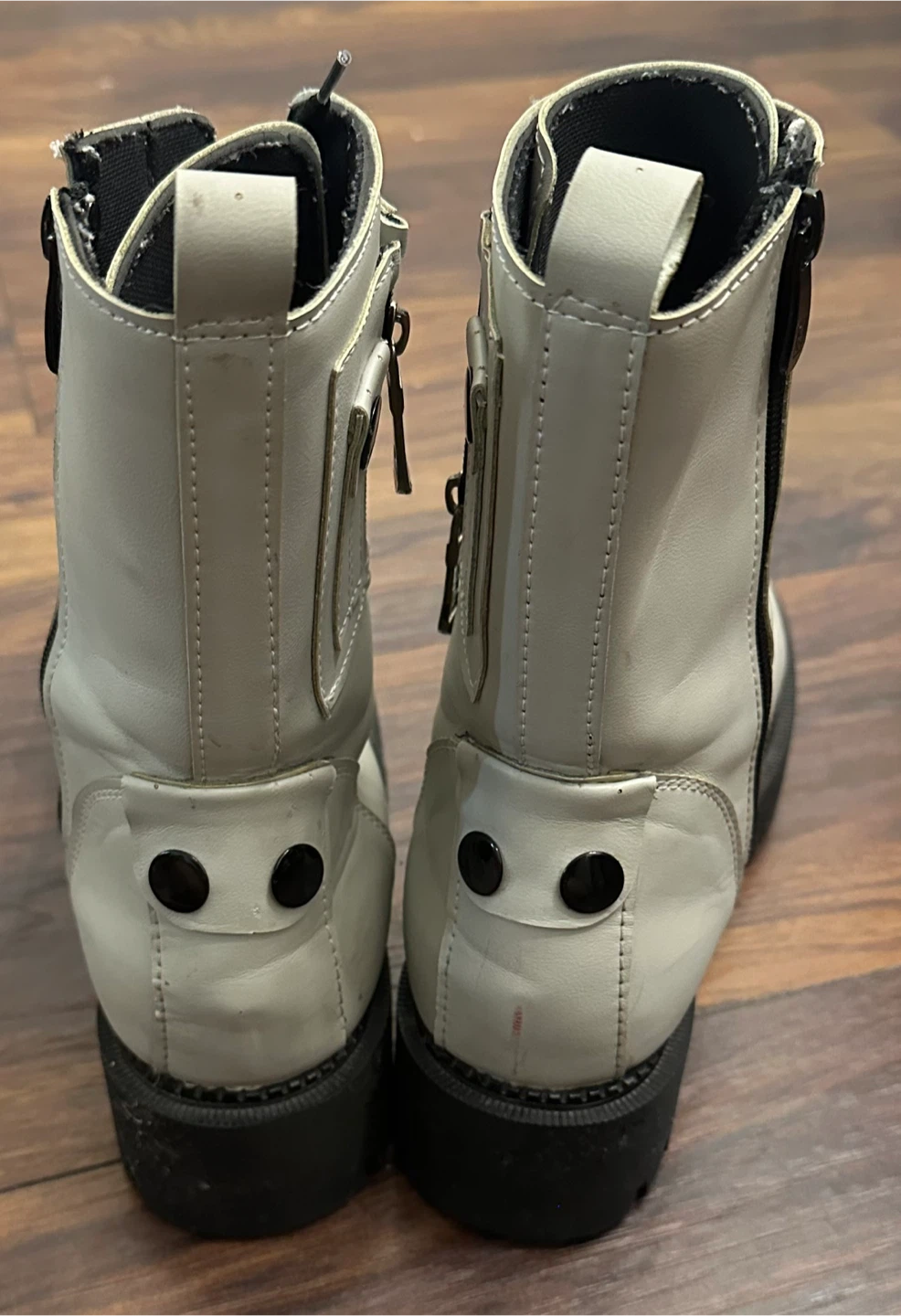 White Combat Boots - photo 3