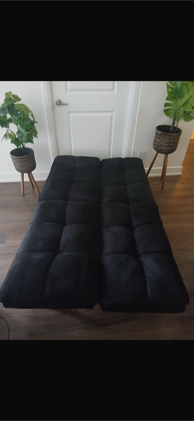 Black Sofa- Memory foam futon