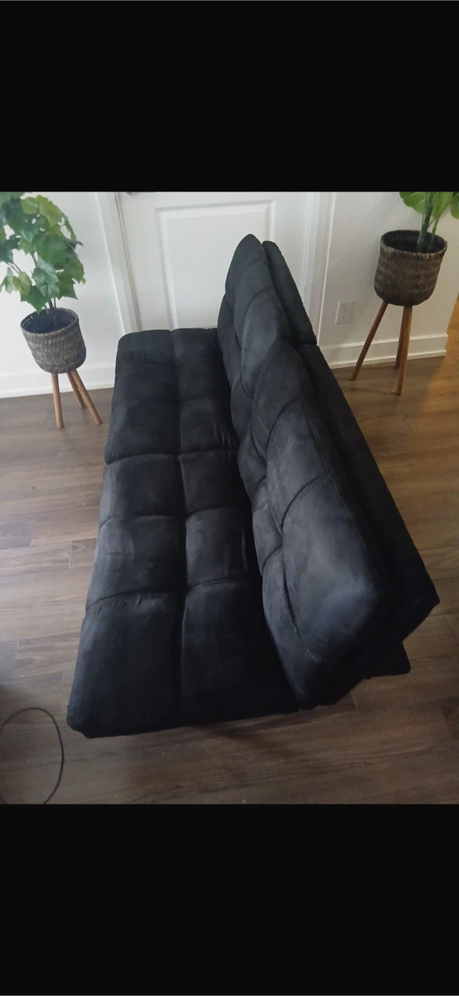 Black Sofa- Memory foam futon - photo 2