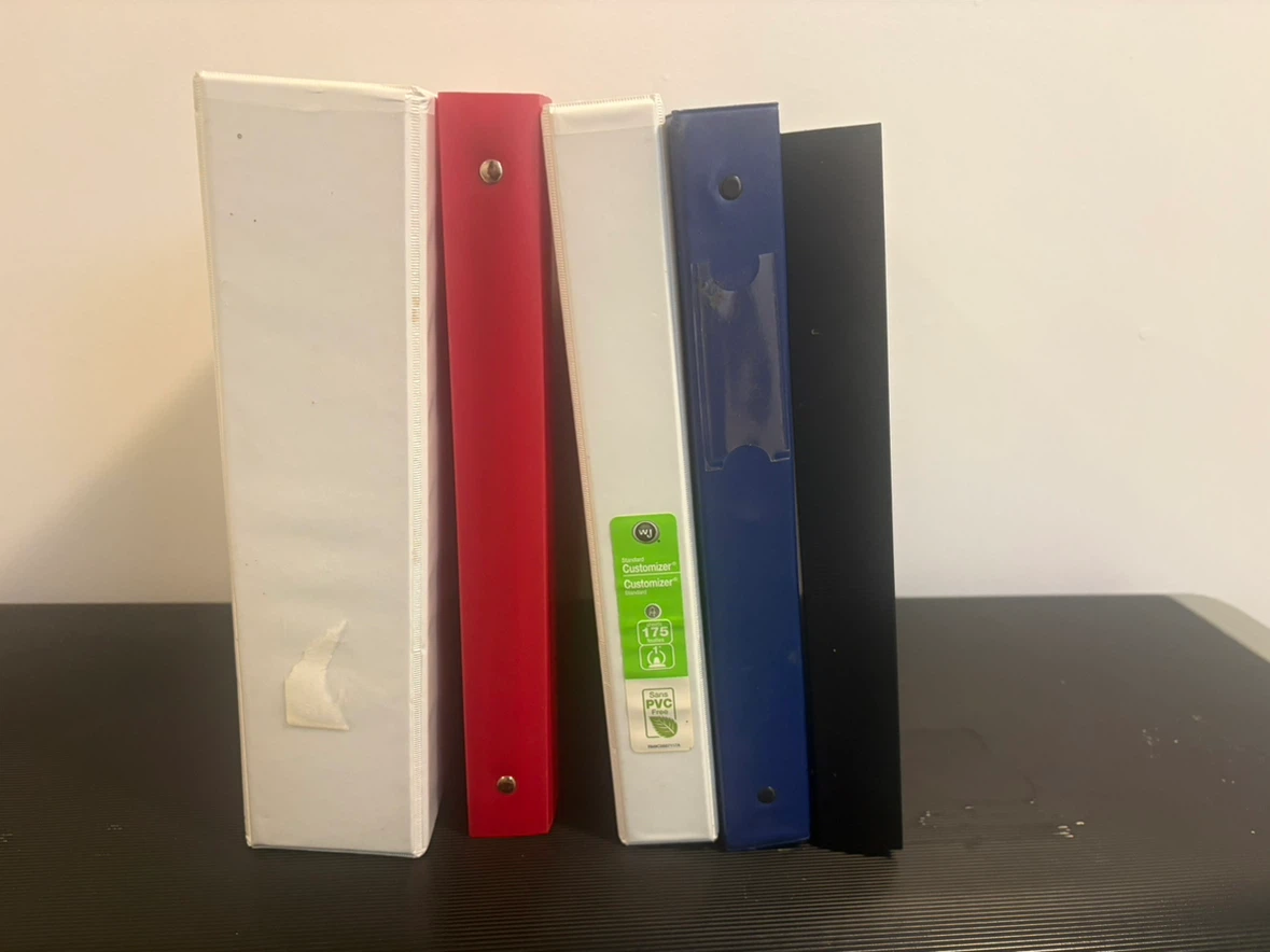 Binder Lot - White, Red, Blue, Black - photo 2