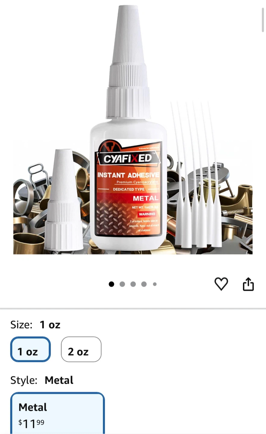 CYAFIXED Instant Adhesive - Metal - 1 oz