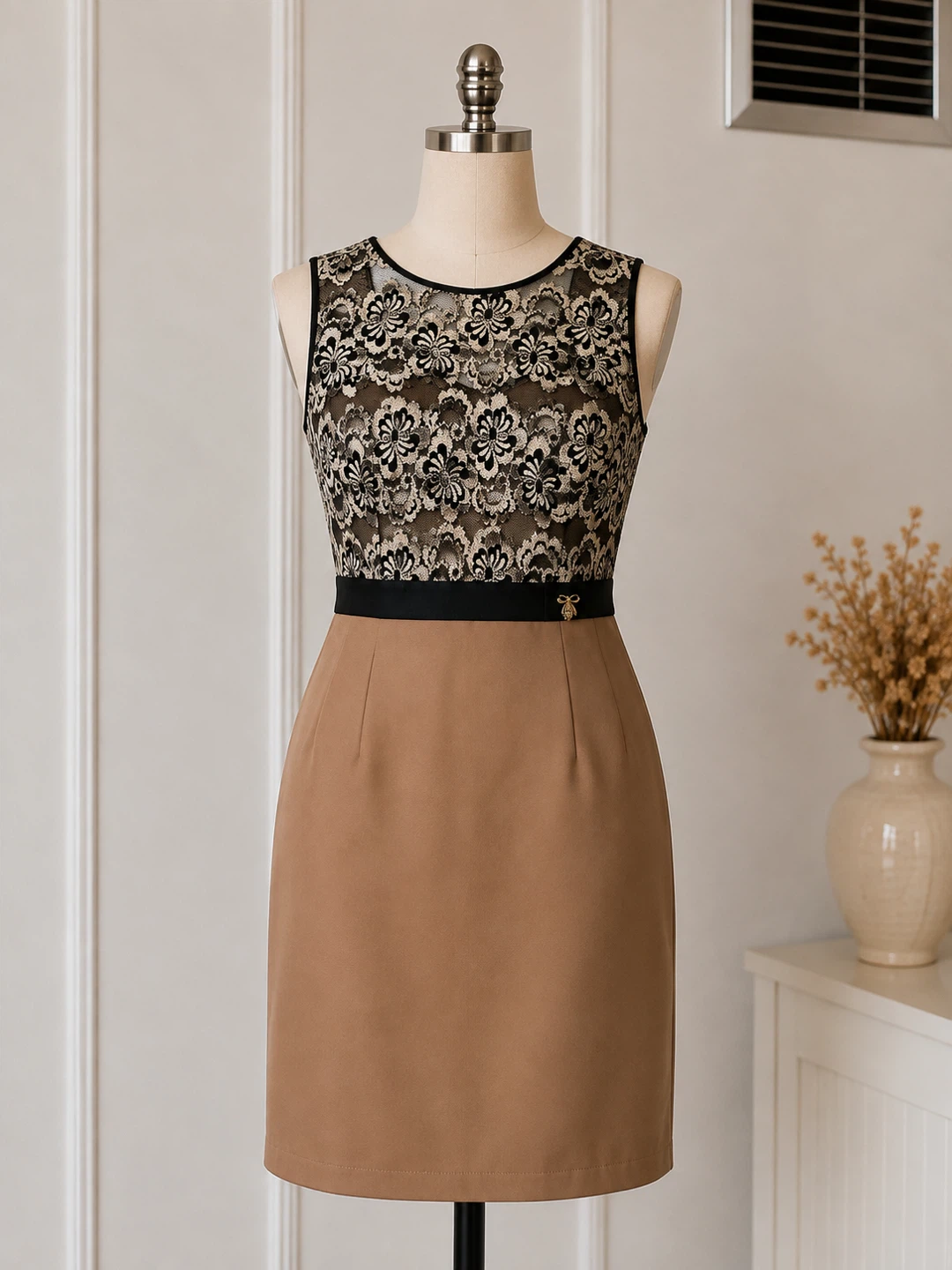 Women's Lace and Bow Detail Dress