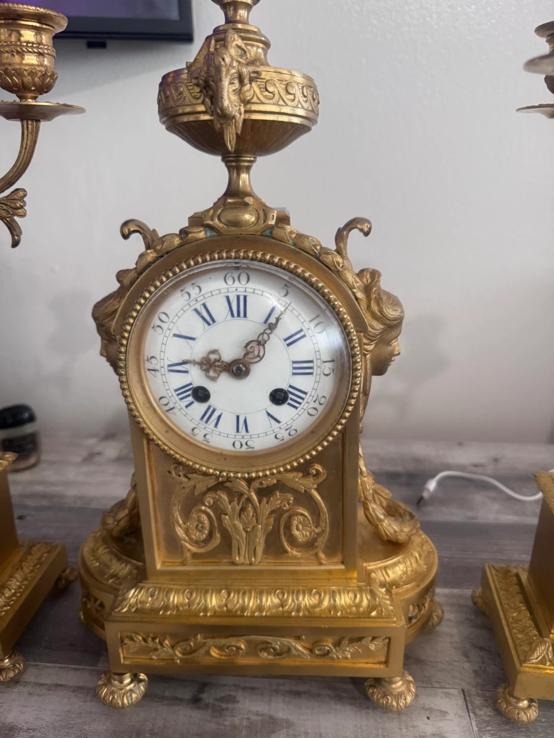 Antique French gilt bronze set Japy Freres 1860-1890 - photo 2