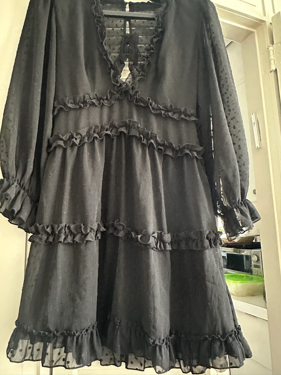 Perfect Black Ruffle Tiered Dress