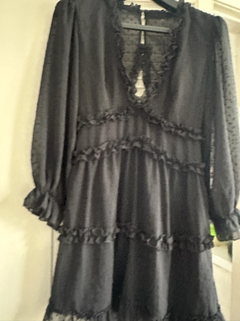 Perfect Black Ruffle Tiered Dress - photo 2