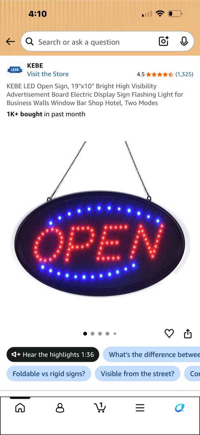 KEBE LED Open Sign