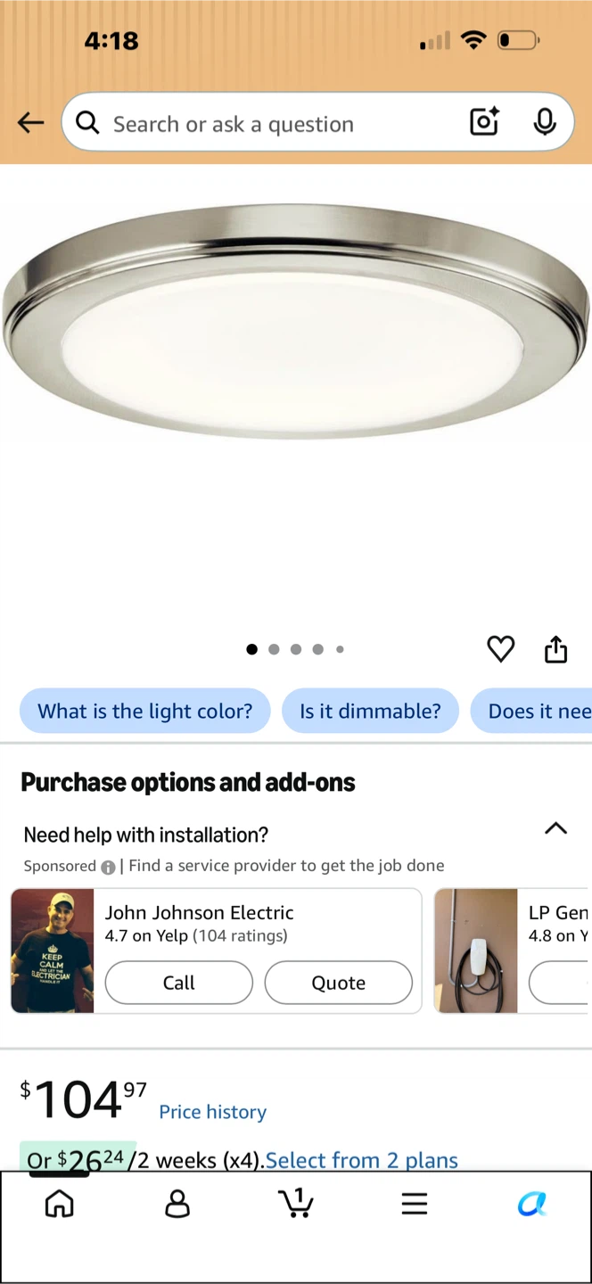 Kichler 44246 NILED30 Brushed Nickel LED Flushmount Light - photo 5