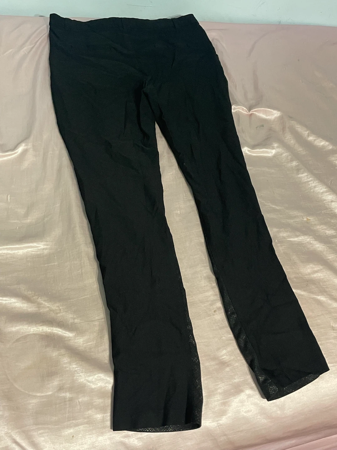 Black textured faux snake skin dress pants - photo 3