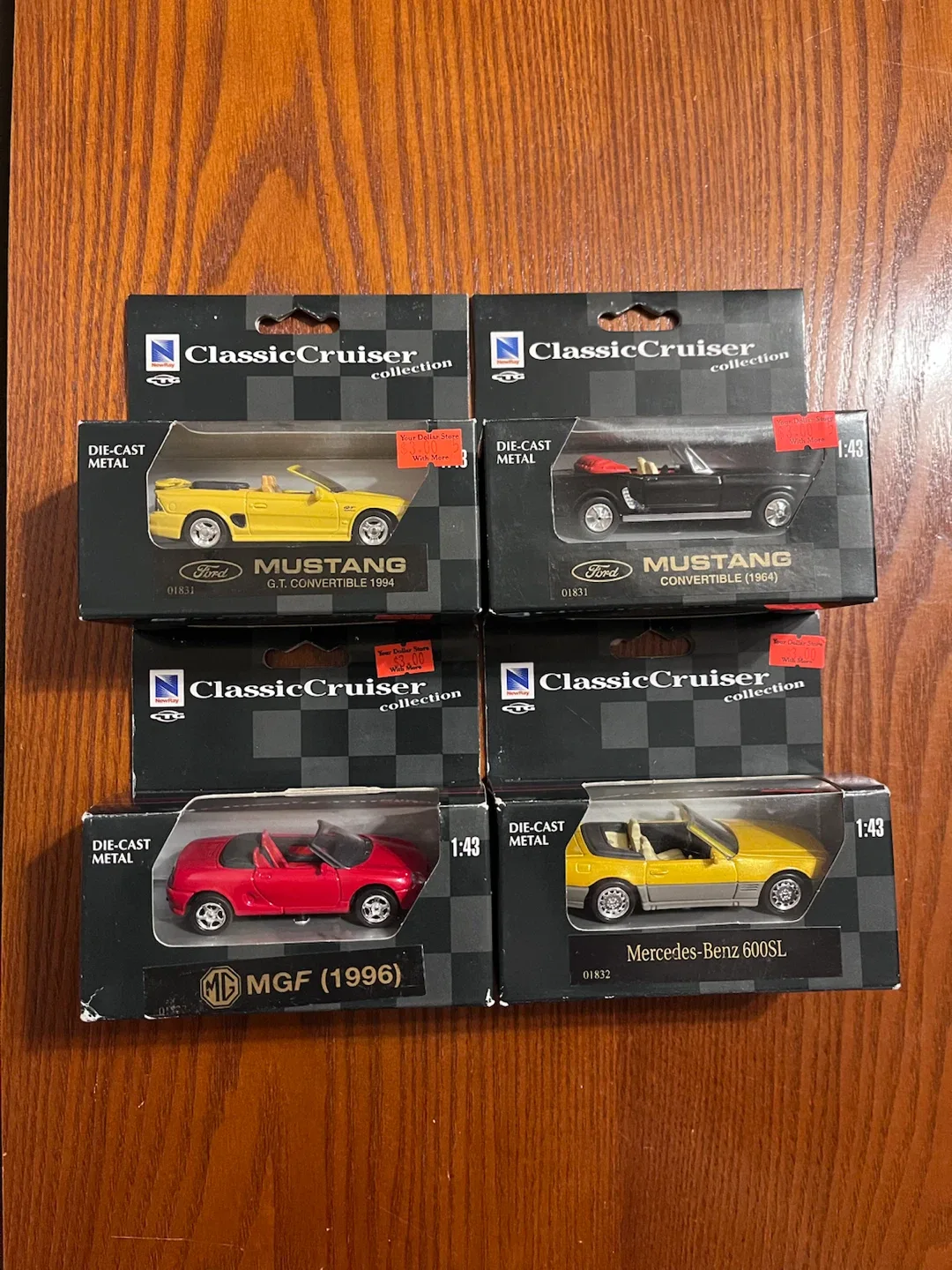 VINTAGE (1999) CLASSIC CRUISER VEHICLES (1:43 Scale diecast)