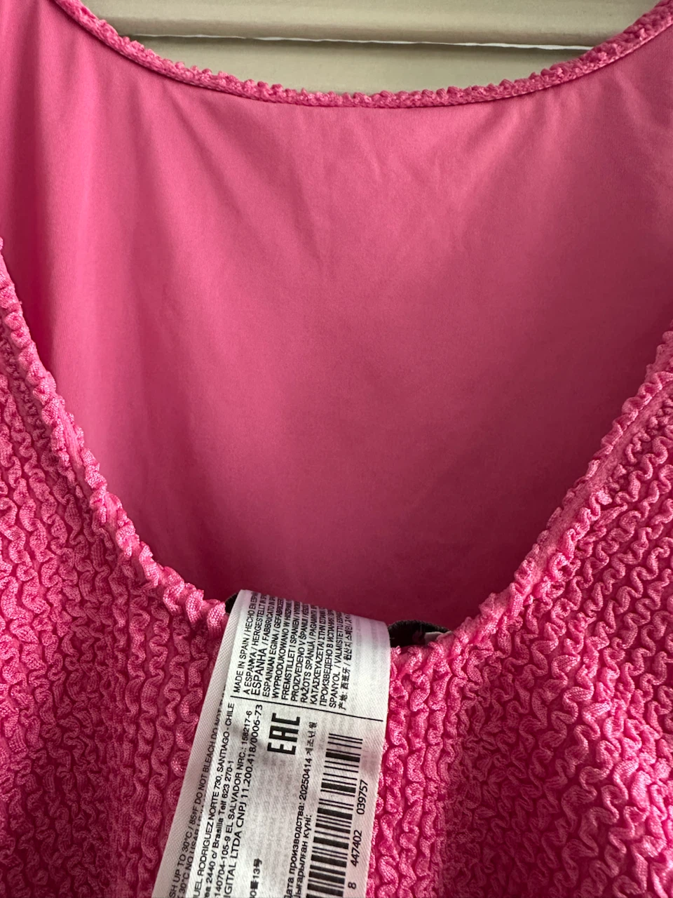 Hot Pink Textured One-Piece Swimsuit - Size M - photo 2