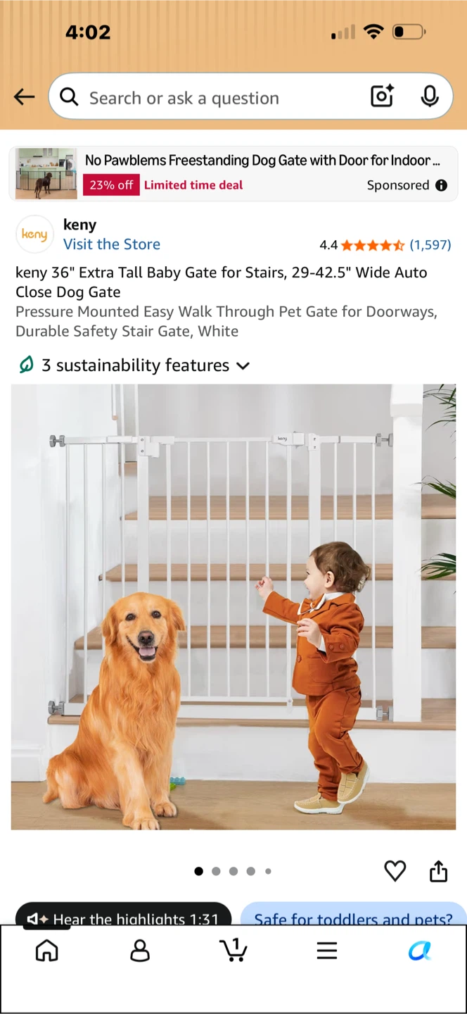 keny Extra Tall Baby Gate