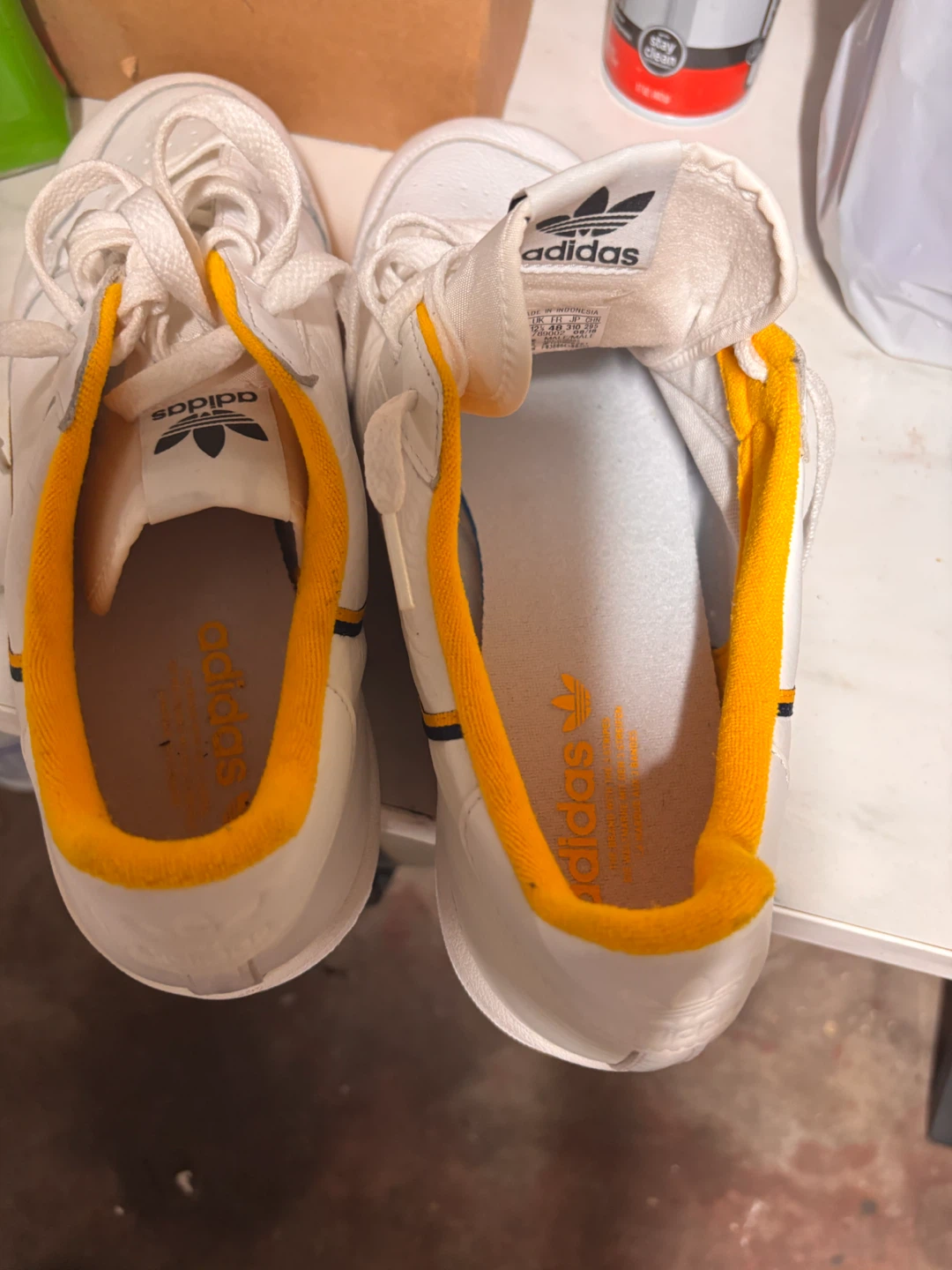 Adidas Continental 80 Shoes White Yellow Size 13.5 US - photo 5
