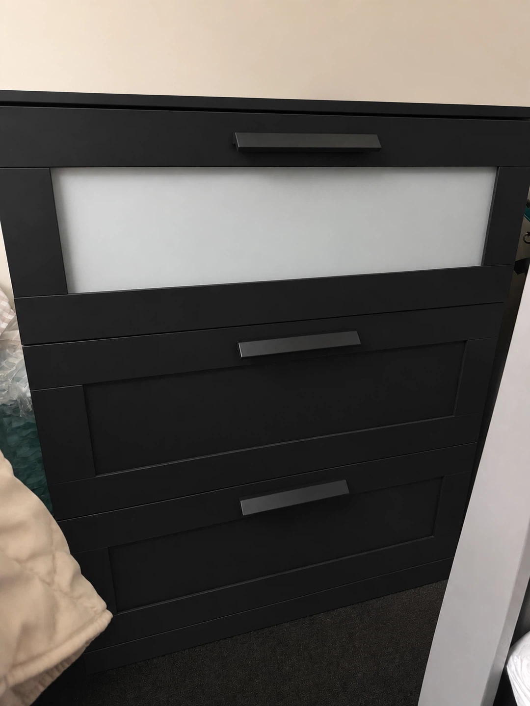 2 IKEA BRIMNES 3-drawer dresser, black