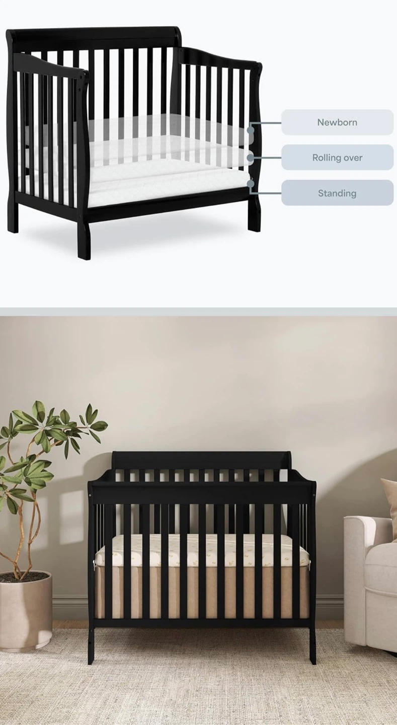 Black Convertible Crib - photo 2