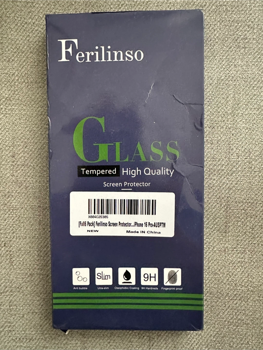 Ferlinso Tempered Glass Screen Protector for iPhone 16 Pro