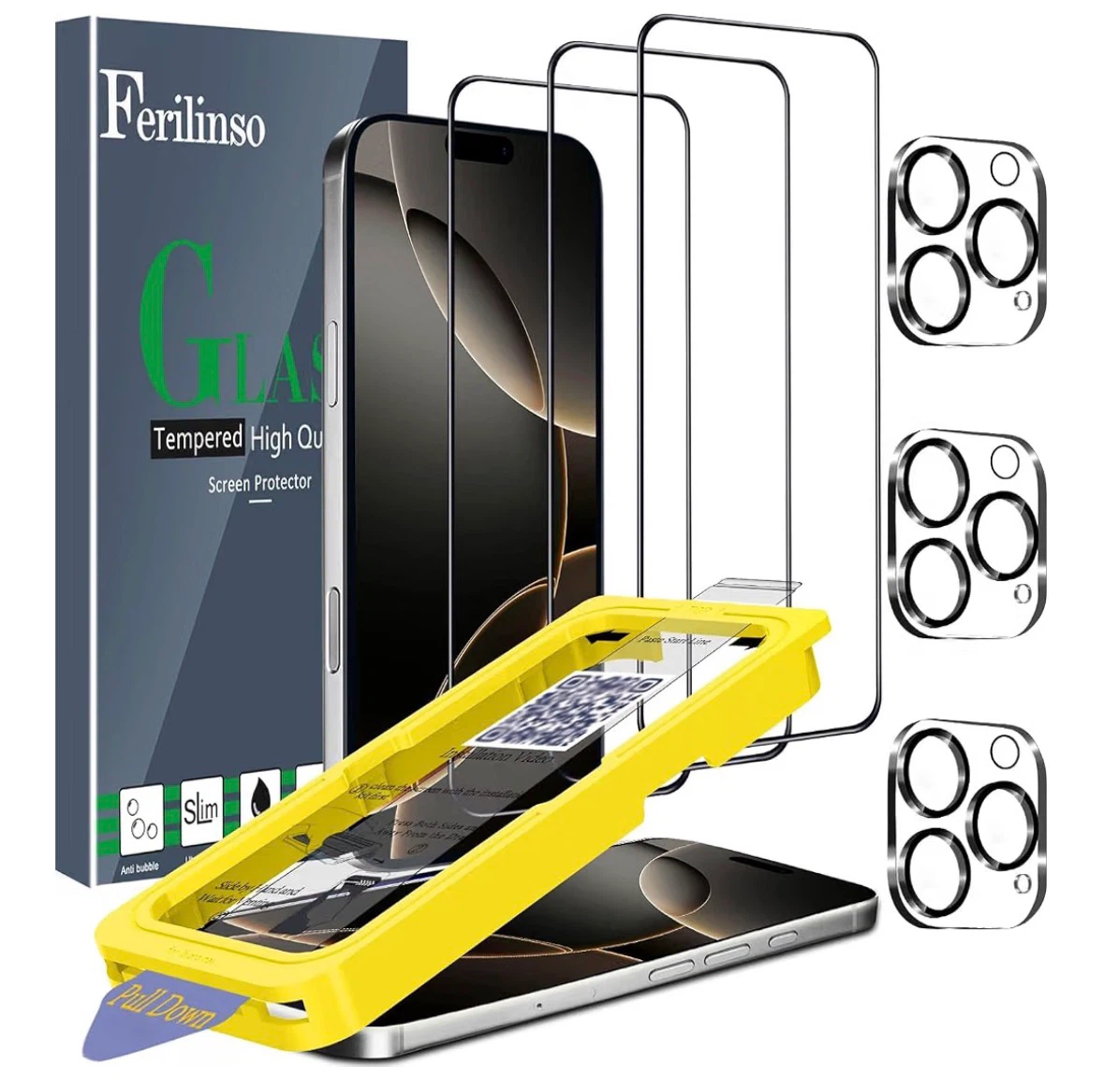 Ferlinso Tempered Glass Screen Protector for iPhone 16 Pro - photo 3
