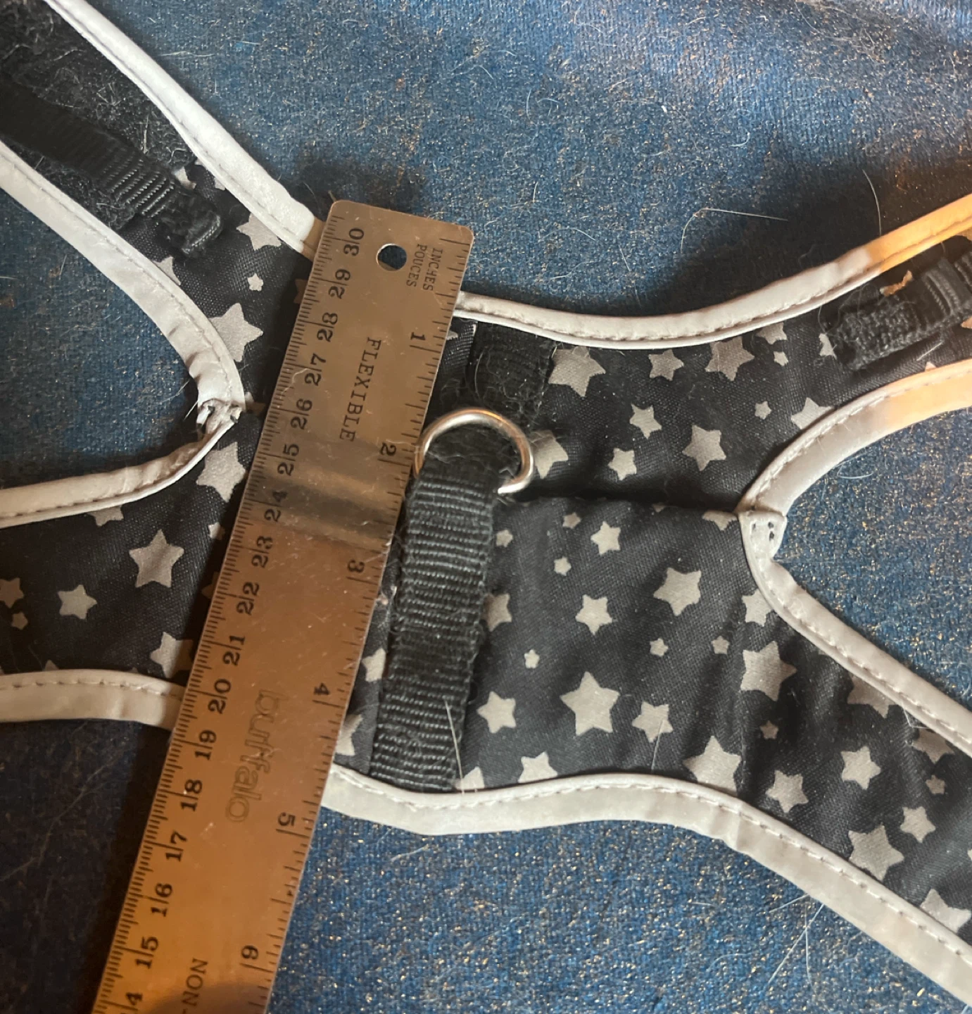 Small Cat Harness - Black with Stars Pattern - photo 2