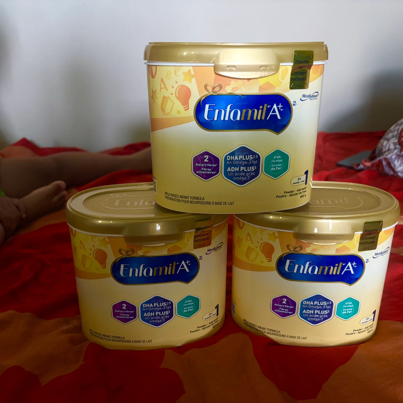Enfamil A+ Milk-Based Infant Formula (3 x 663g)