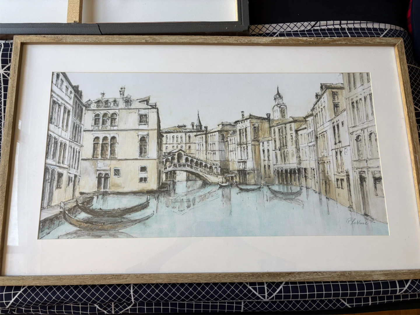 Framed Artwork - Canal Scene