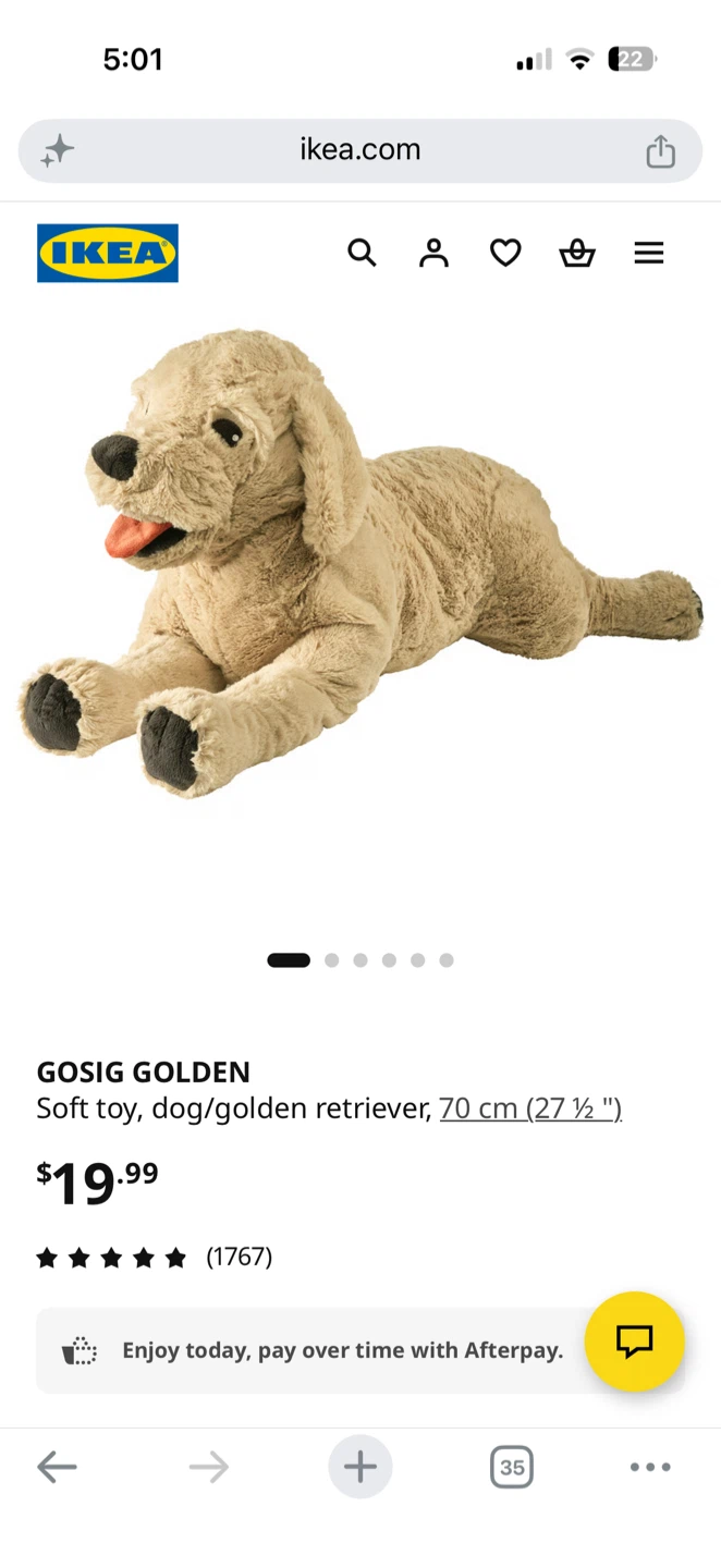 IKEA GOSIG GOLDEN Soft Toy Dog - photo 3