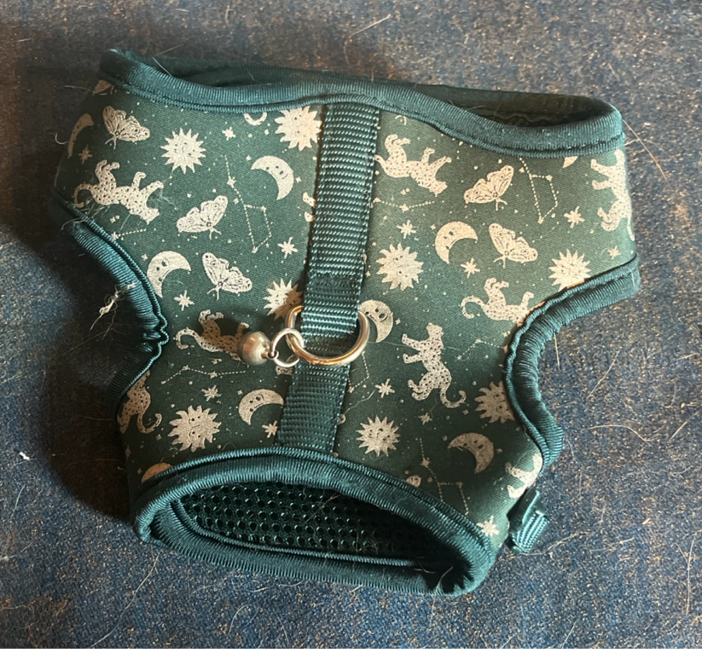 Cat Harness with Moon and Star Pattern
