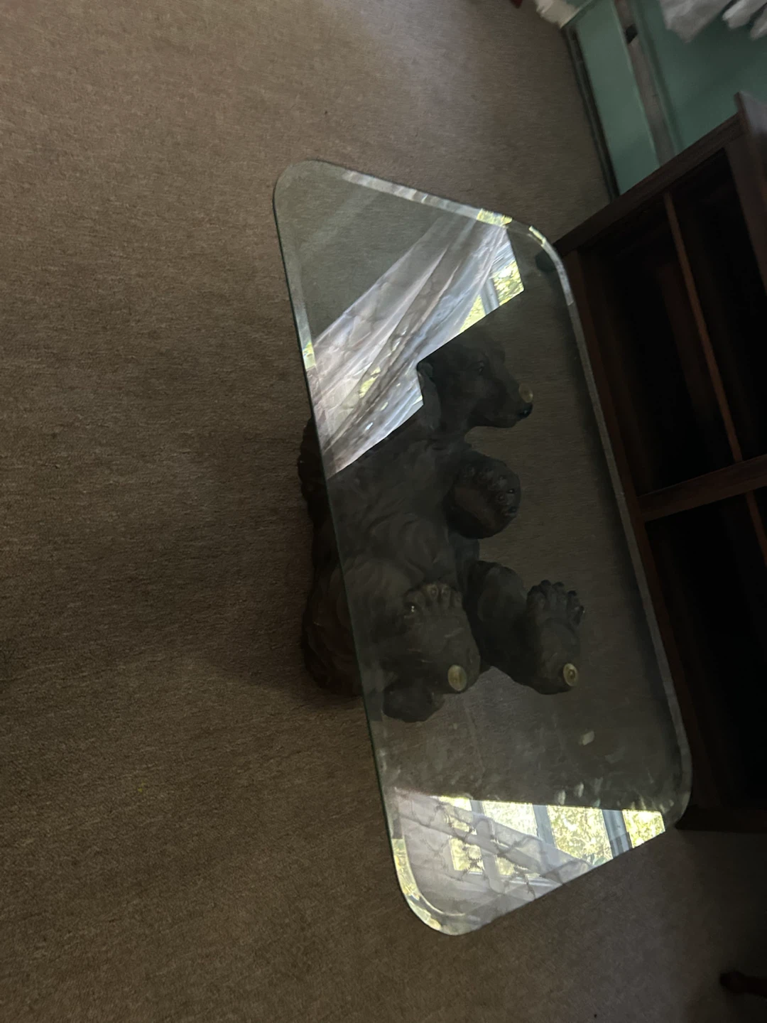 Bear Side Table with Glass Top - photo 4