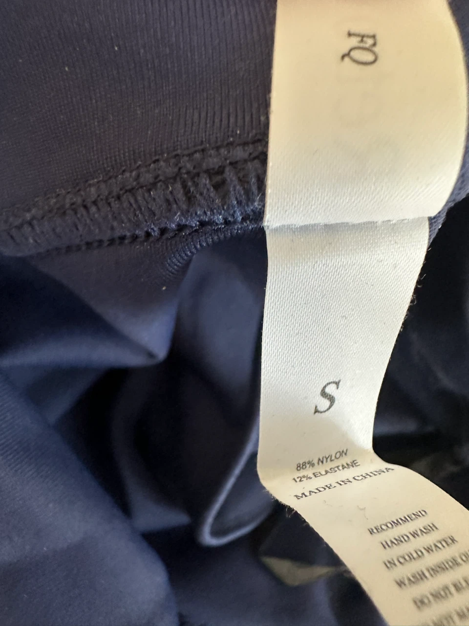 Navy Faux Leather Leggings Size S - photo 5