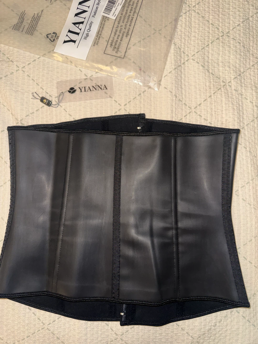 YIANNA Black Waist Trainer Corset - Size L - photo 2