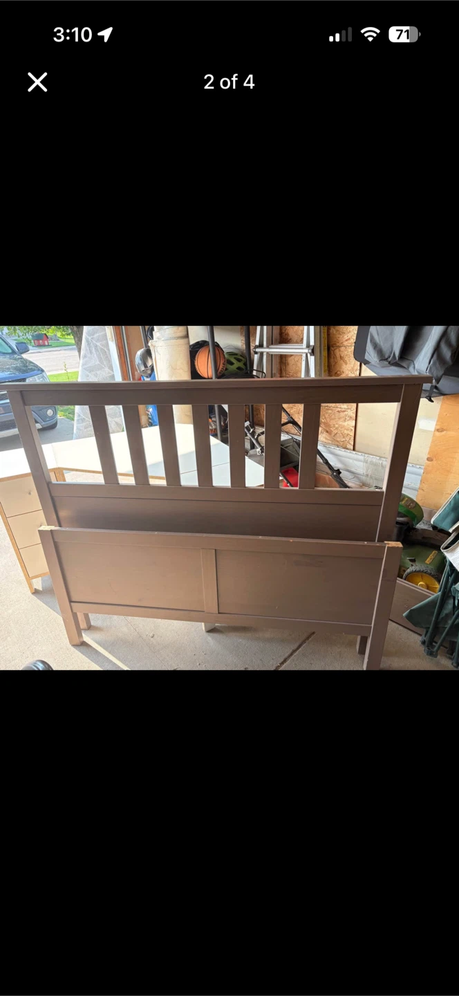 IKEA HEMNES Bed Frame - Brown Stain - Full Size - photo 2