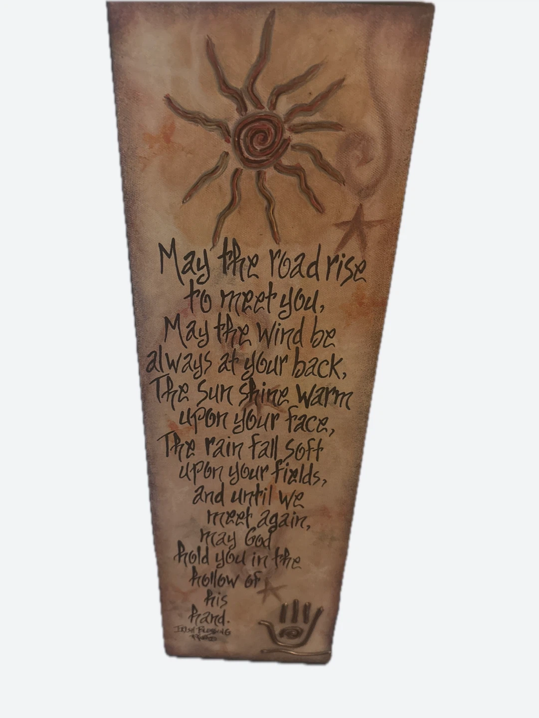 Wall Art with "May the road rise to meet you" blessing