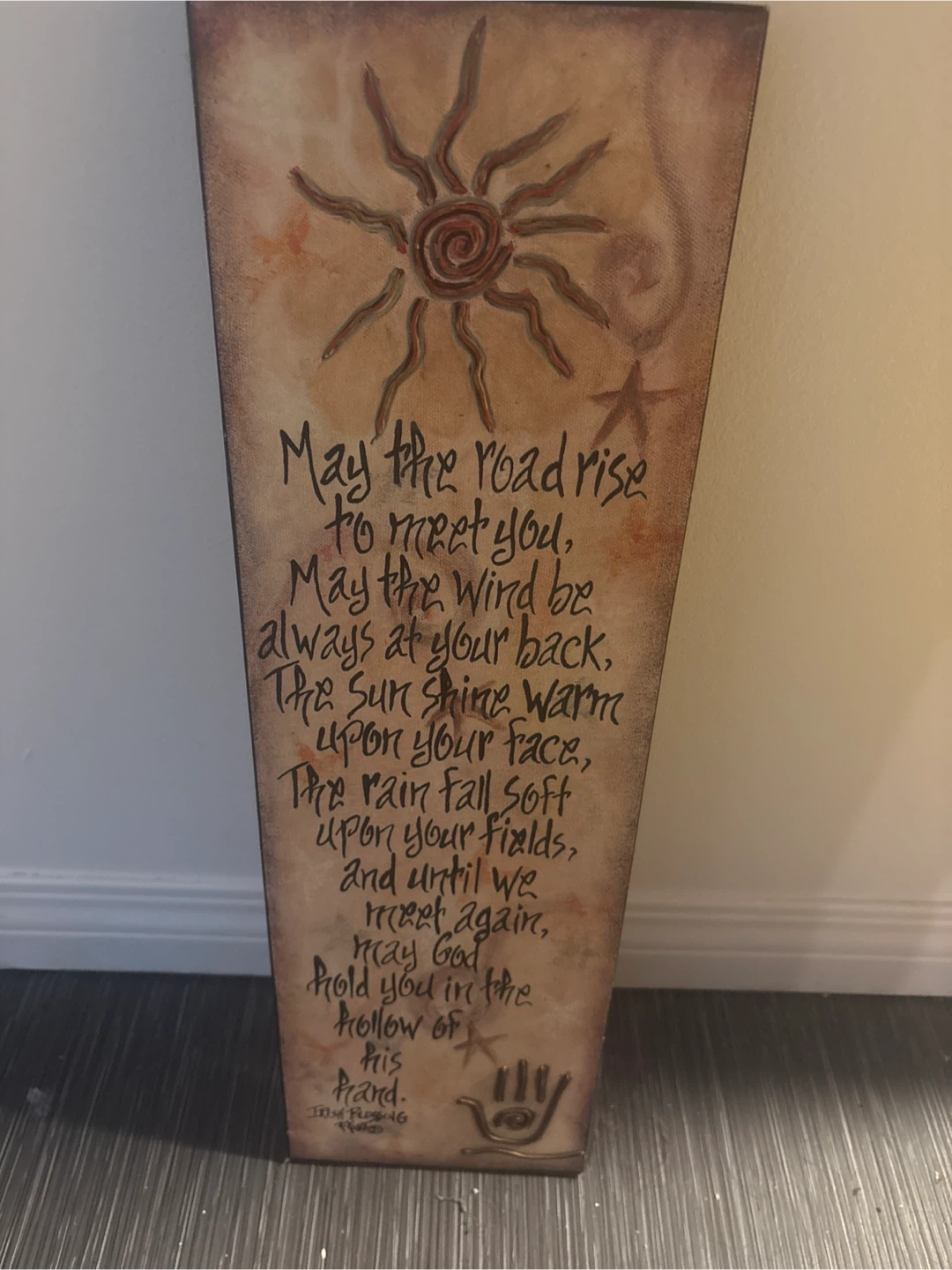 Wall Art with "May the road rise to meet you" blessing - photo 2