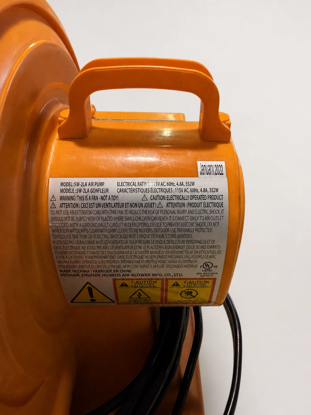 Commercial Inflatable Air Blower / Pump – SW-2LA - photo 3