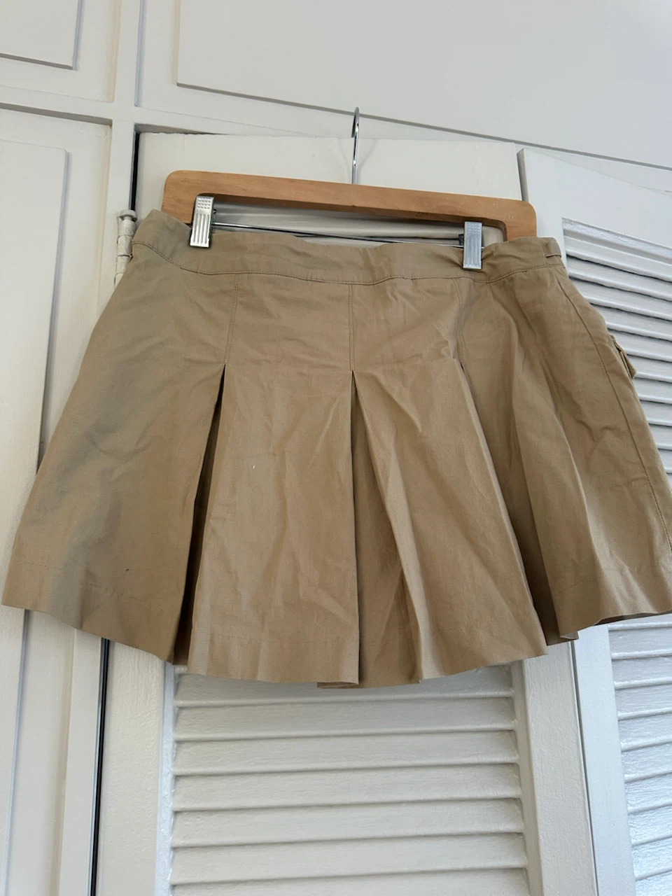 ZARA Tan Cargo Pleated Skirt with built in Shorts L