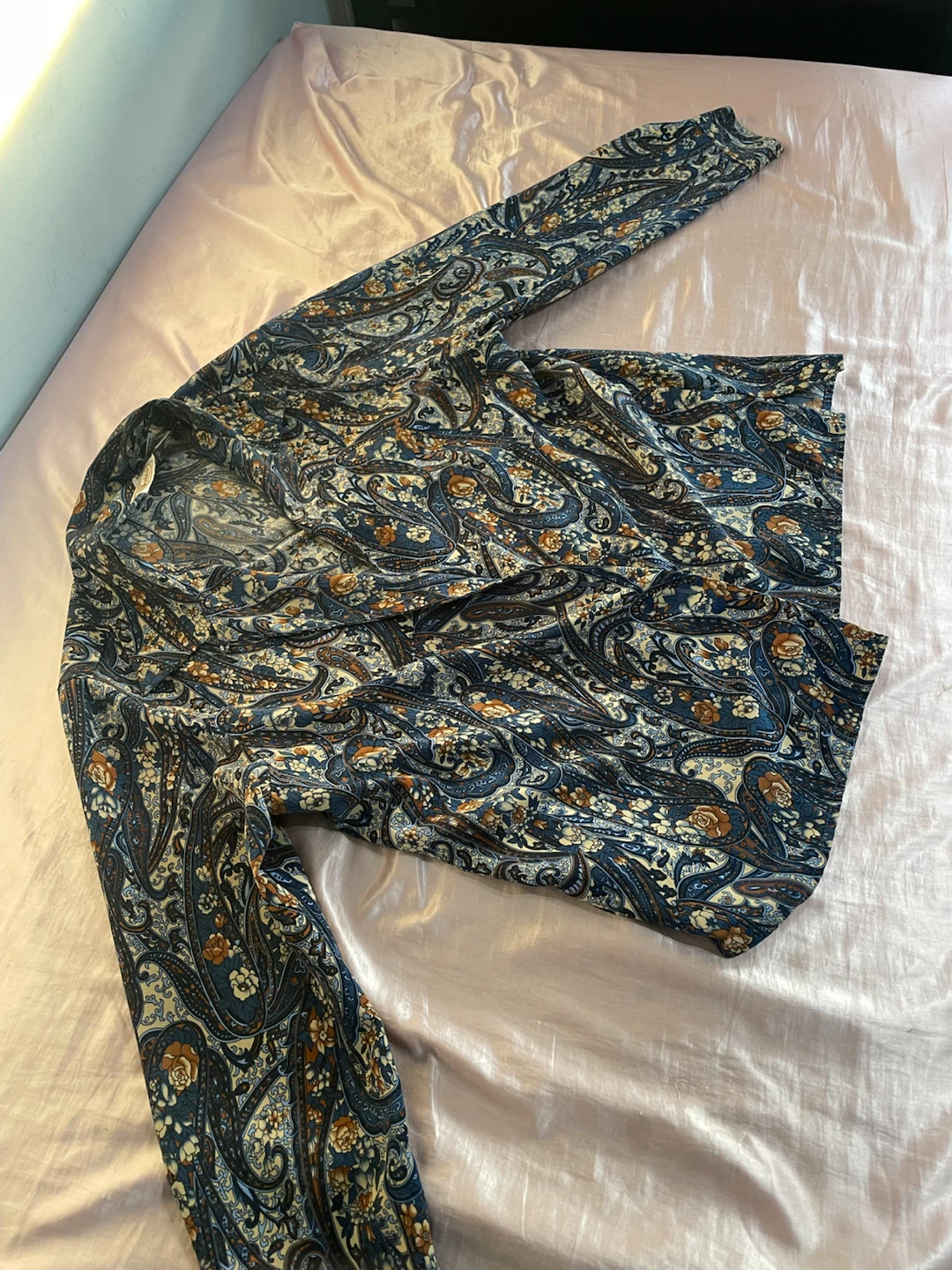 Paisley Print Button-Up Shirt