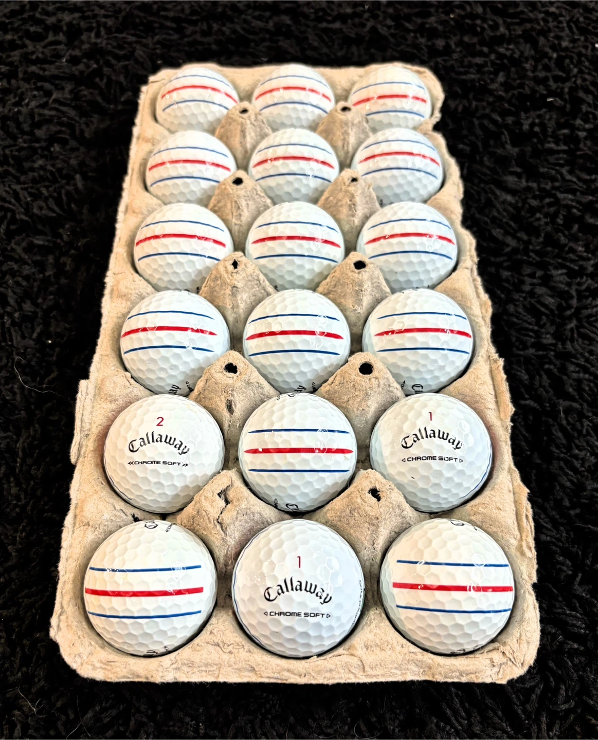 18 Callaway Chrome Soft Triple Track Golf Balls