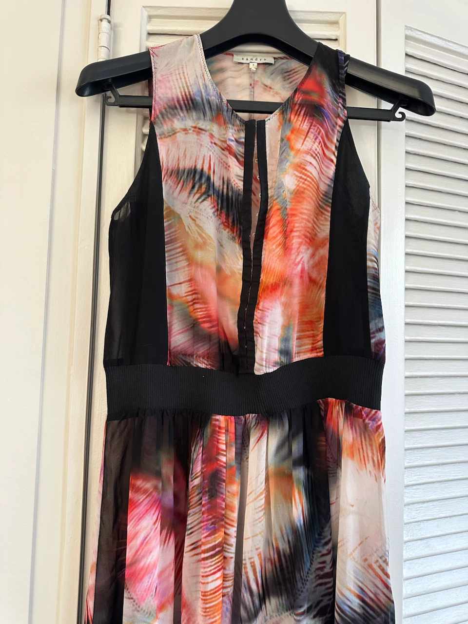 Sandro Sleeveless Maxi Dress with elastic band waist