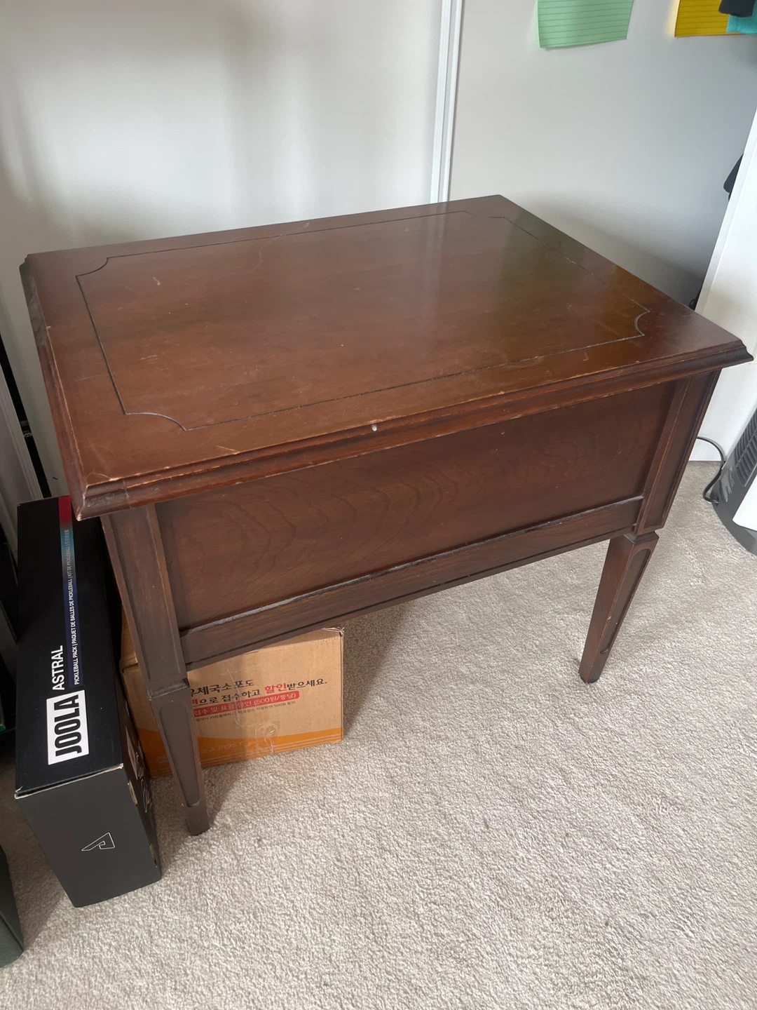 Wooden Side Table with Drawer - photo 2
